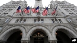FILE - The Trump International Hotel at 1100 Pennsylvania Ave. NW, in Washington, Dec. 21, 2016.