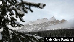 Pemandangan musim dingin di Taman Nasional Banff Kanada dekat Danau Louise, Alberta, 3 Desember 2006. (Foto: REUTERS/Andy Clark)