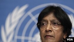 Komisaris Tinggi HAM PBB, Navi Pillay. PBB mengecam Tiongkok karena menindas para pembangkak politik.