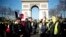 Yellow vest protesters gather at the Arc de Triomphe in Paris, France, Feb. 23, 2019.