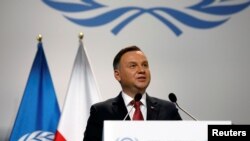 Presiden Polandia Andrzej Duda di Katowice, Polandia. (Foto: dok)  