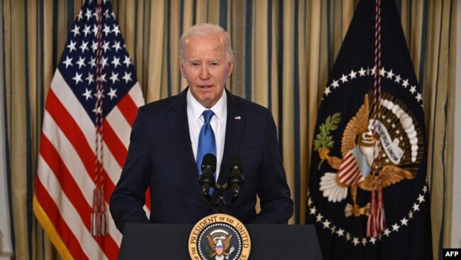 U.S. President Joe Biden at the White House in Washington, on Feb. 28, 2024. Biden signed an executive order aiming to better protect Americans' personal data from foreign adversaries.