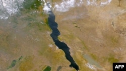 Image satellite de la Nasa montrant le Lac Tanganyika.