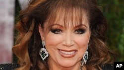 FILE - Jackie Collins at the Vanity Fair Oscar Party. 