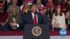 Trump Rallies Supporters, Calls for Border Wall
