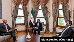 دیدار سفیر آمریکا در ترکیه با رئیس جمهوری موقت سوریه