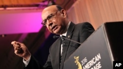 Khizr Khan urges audience to get out and vote at Advancing Justice - AAJC’s 25th Anniversary Celebration and 2016 American Courage Awards at the Capital Hilton on Thursday, Oct. 6, 2016 in Washington, D.C.