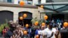 Workers at the DusitD2 Hotel celebrate during its reopening ceremony since its closure following an attack by Al-Shabaab-affiliated militants that killed at least 21 people in Nairobi, Kenya.