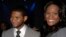 Grammy award winner Usher Raymond and wife his Tameka Foster mingle at a party in New York, Sept. 25, 2007. (File Photo)
