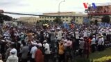 Sam Rainsy Told Huge Crowd He Was Innocent​ 