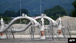 FILE - A photo taken on July 1, 2022, shows the facilities of the Haidach gas storage station near Strasswalchen, Austria. Russia will stop delivering gas to Austria as of Nov. 16, 2024, said a spokesperson for OMV, the Alpine nation's energy company.