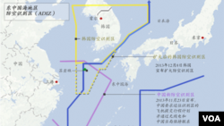 東中國海地區防空識別區： 南韓擴大後的防空識別區