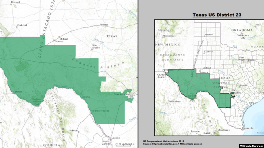Map: The Texas 23rd congressional district.