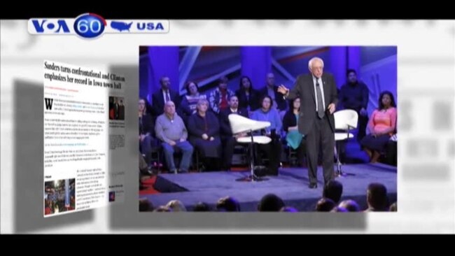 Ông Sanders đã thể hiện thái độ đối đầu hơn trước bà Clinton (VOA60)