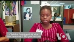 Niña haitiana pide extensión de TPS para su gente