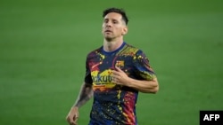 Lionel Messi, bintang klub Barcelona, Spanyol 