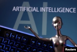 Kata AI Artificial Intelligence terlihat dalam sebuah ilustrasi, 4 Mei 2023. (Foto: REUTERS/Dado Ruvic)