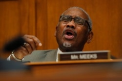 FILE - Rep. Gregory Meeks, D-NY., speaks during a House Foreign Affairs Committee hearing in Washington, Feb. 28, 2020.