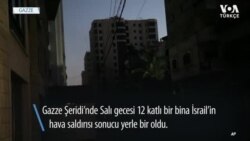 Gazze’de Hava Saldırısından Sonra 12 Katlı Binanın Yıkılma Anı