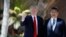 El presidente Donald Trump y el mandatario chino Xi Jinping durante una caminata por Mar-a-Lago, Florida, durante su primera reunión cumbre. Abril 7, 2017.