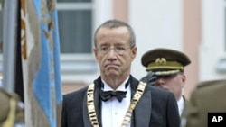 Estonian President Toomas Hendrik Ilves after being sworn in for his second term in Tallinn, Oct. 10, 2011