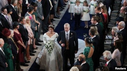 Princess Eugenie Weds in Peter Pilotto Dress, Queen's Tiara