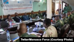 Bureau ya makoki ya bomoto ya Nations unies epesi malako na boko ya mapinga ya FARDC, na Bukavu, Sud-Kivu, 6 avril 2019. (Twitter/Monusco Force)