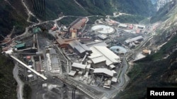 Lokasi tambang PT. Freeport-McMoran di operasi tambang Grassberg, Papua (foto: dok).