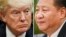 En esta combinación de fotos de archivo se ve al presidente de EE.UU., Donald Trump (izquierda) el 28 de marzo, de 2017, en Washington, y al presidente chino, Xi Jinping, el 22 de febrero, de 2017, en Beijing. 