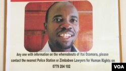 VaItai Dzamara vave nemwedzi mitatu vapambwa