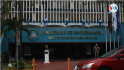 Edificio del Ministerio de Gobernación en Managua, Nicaragua, donde debían registrarse los "agentes extranjeros". Foto Houston Castillo, VOA.