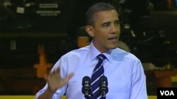 Barack Obama habló a los trabajadores de una planta de ensamblado de Chrysler en la ciudad de Toledo, Ohio.