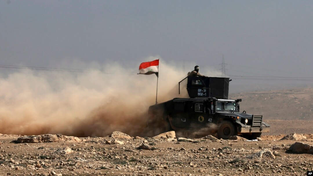 Pasukan khusus Irak di Mosul barat, Irak, 24 Februari 2017. 