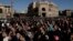 Hundreds chant slogans during a protest after a recent U.S. decision to recognize Jerusalem as the capital of Israel, in Cairo, Egypt, Friday, Dec. 8, 2017. 