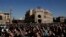Hundreds chant slogans during a protest after a recent U.S. decision to recognize Jerusalem as the capital of Israel, in Cairo, Egypt, Friday, Dec. 8, 2017. 