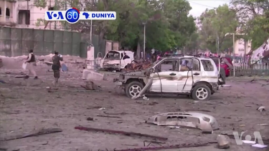 VOA60 DUNIYA: A Somaliya Akalla Mutane Biyar Ne Suka Mutu Bayan Fashewar Wata Mota Dauke Da Bam