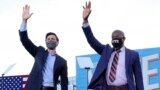 USA-ELECTION/GEORGIA-BIDEN Jon Ossoff and Raphael Warnock