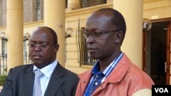 Defense attorney Kibe Mungai (l) and Walter Barasa (r) (Credit- James Shimanyula)