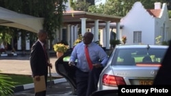 United States ambassador to Zimbabwe, Harry K. Thomas Jr., arriving at the Zimbabwe State House on Thursday. (Photo: U.S Embassy - Harare)