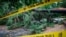 A downed tree blocks a street on Oct. 29, 2020, in Decatur, Ga., a suburb of Atlanta, after the passage of Hurricane Zeta.