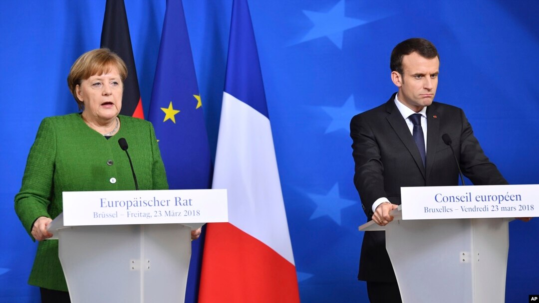 Francuski predsednik Emanuel Makron i nemačka kancelarka Angela Merkel
