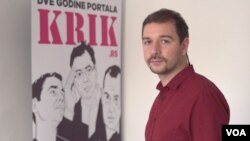 Stevan Dojcinovic, editor-in-chief at KRIK, is seen in this undated photo. (VOA News)