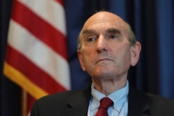 Elliott Abrams, U.S. special representative for Iran, talks during an interview with The Associated Press at the U.S. Embassy in Abu Dhabi, United Arab Emirates, Nov. 12, 2020.