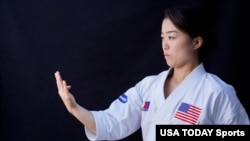 A portrait of karate athlete Sakura Kokumai who will compete for the United States during the Olympics in Tokyo, taken July 1, 2021.