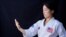 A portrait of karate athlete Sakura Kokumai who will compete for the United States during the Olympics in Tokyo, taken July 1, 2021.