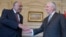 Secretary of State Rex Tillerson, right, shakes hands with Egypt's Minister of Foreign Affairs Sameh Shoukry at the State Department in Washington, Feb. 27, 2017. 
