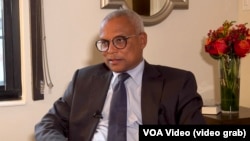 Presidente de Cabo Verde, José Maria Neves, em entrevista à Voz da América em Nova Iorque