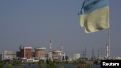 FILE - A general view shows the Pivdennoukrainsk Nuclear Power Plant in Yuzhnoukrainsk, Mykolaiv region, Ukraine, Sept. 18, 2015. 