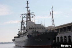 Barco ruso atraca en el puerto de La Habana, en febrero de 2014.