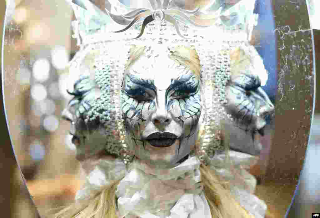 Katherine Crockett poses as she attends the 10th edition of "Diner en Blanc" at Brookfield Place in Lower Manhattan, Sept.19, 2022. 